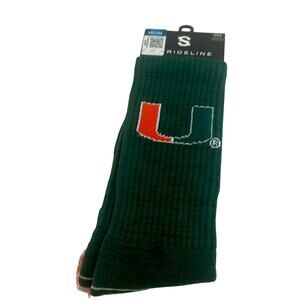 University of Miami hurricanes socks NWT game day college football Sz m/L